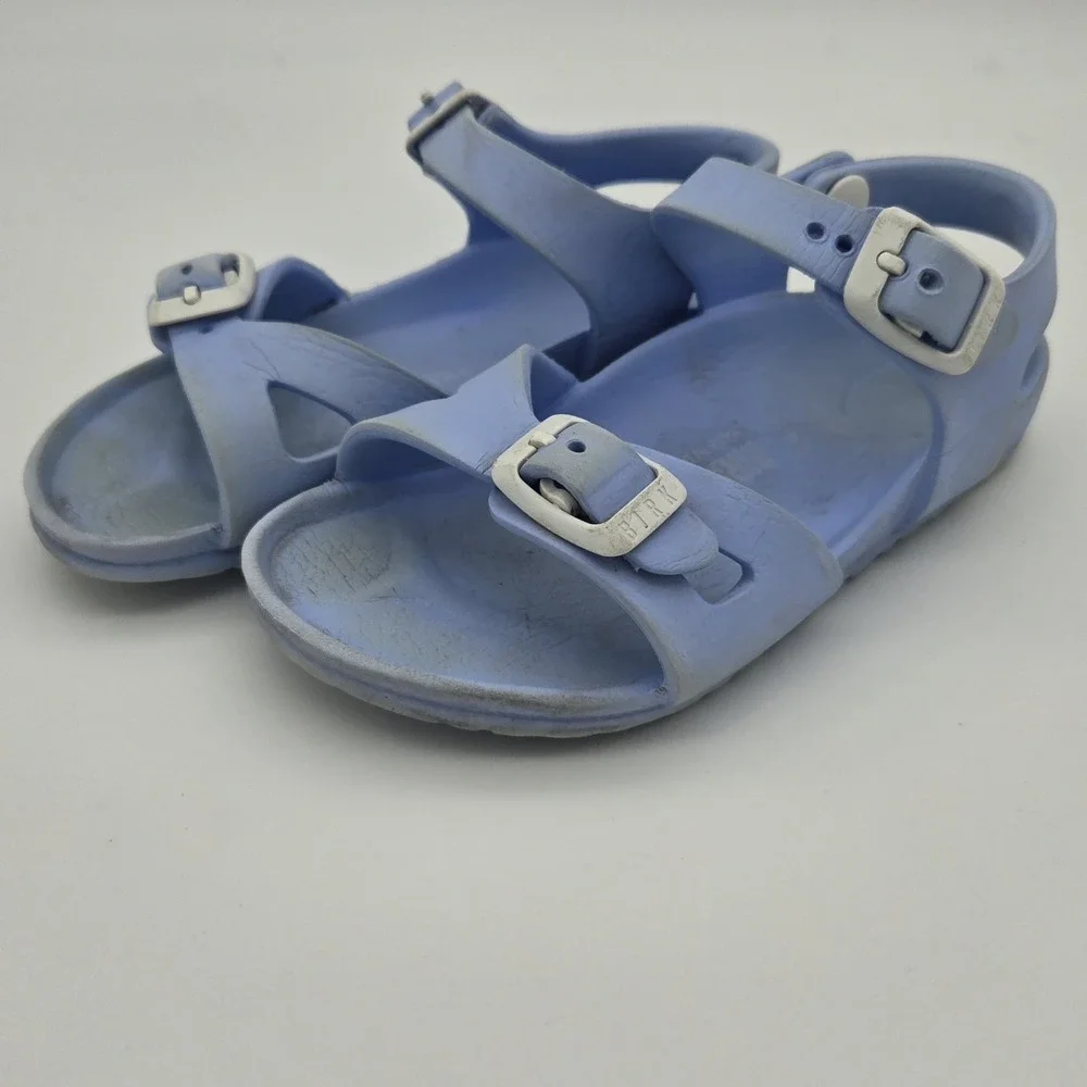 Birkenstock Rio Sandals Toddler Blue Rubber Size EU 25 US Size 7